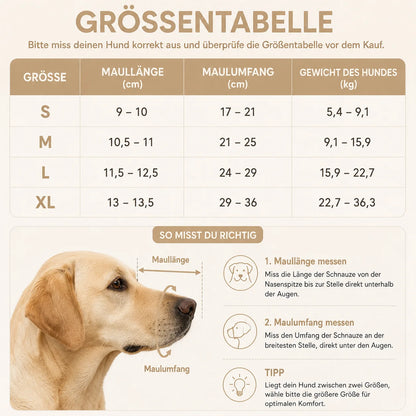 Maulkorb_f_r_Labrador Größentabelle 