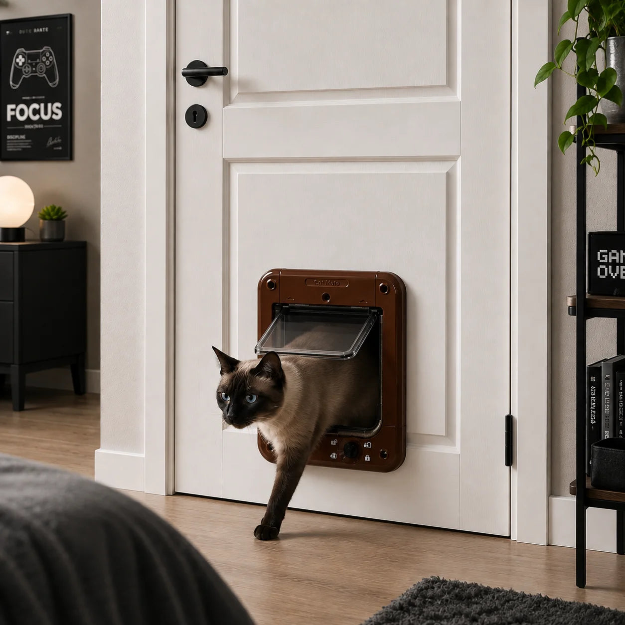 Mikrochip_Katzenklappe Variantbilt Braun