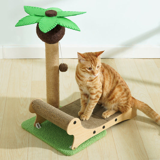RelaxInsel – Tropischer Kratzbaum mit Lounger für entspannte & aktive Stubentiger