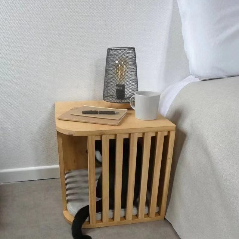 Furnoir-Stilvoller Nachttisch & Katzenversteck – 2-in-1