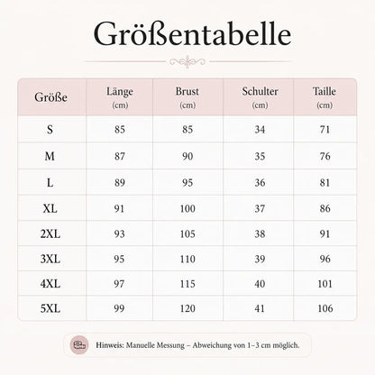 Dirndl_Damen Größentabelle 