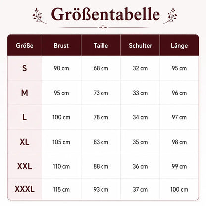 Dirndl Damen Größentabelle 