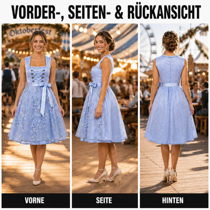 Oktoberfest Dirndl Vorder, Seiten, Rückansicht