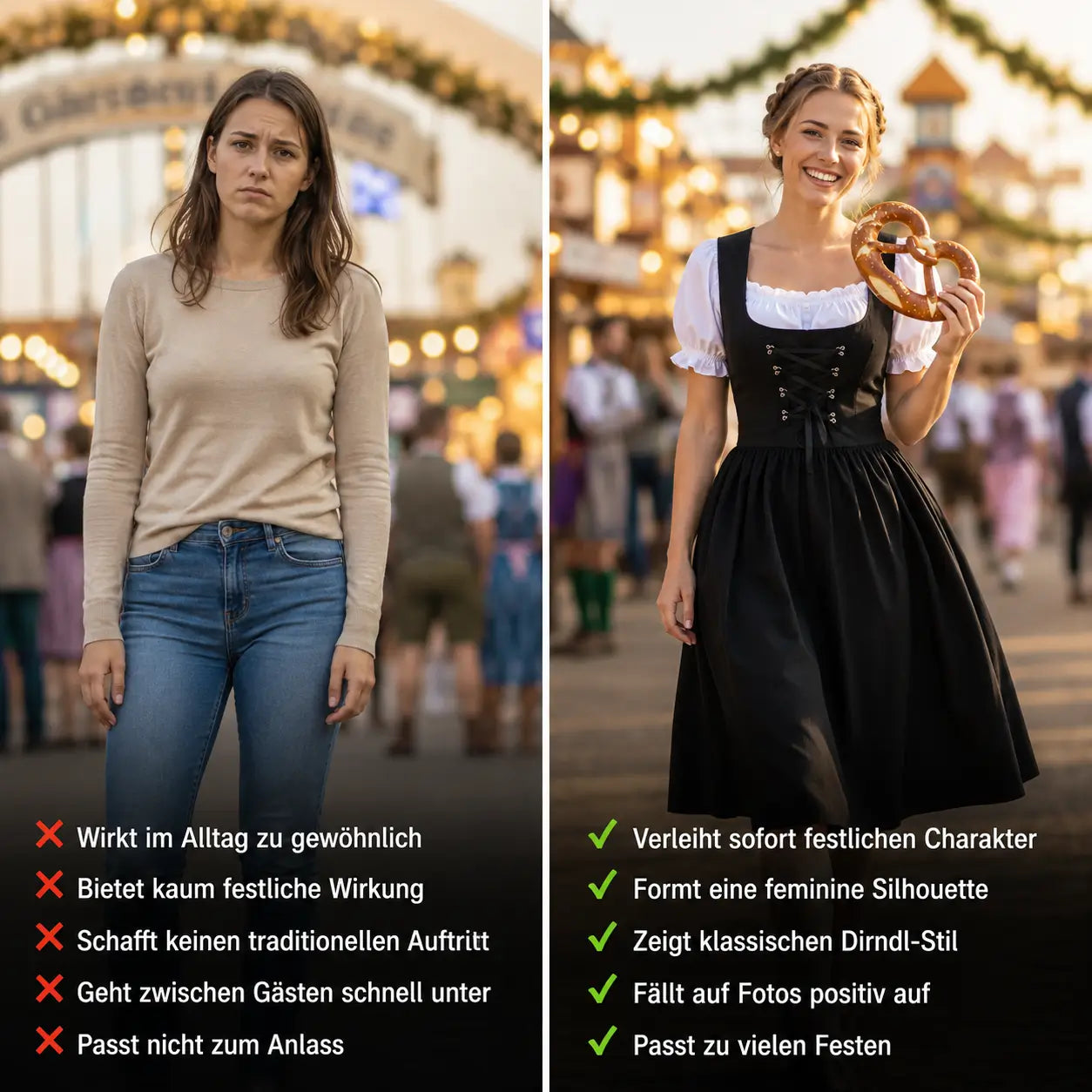 Oktoberfest Dirndl Vergleich