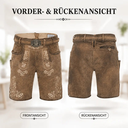 Oktoberfest Lederhose Vorder und Rückansicht