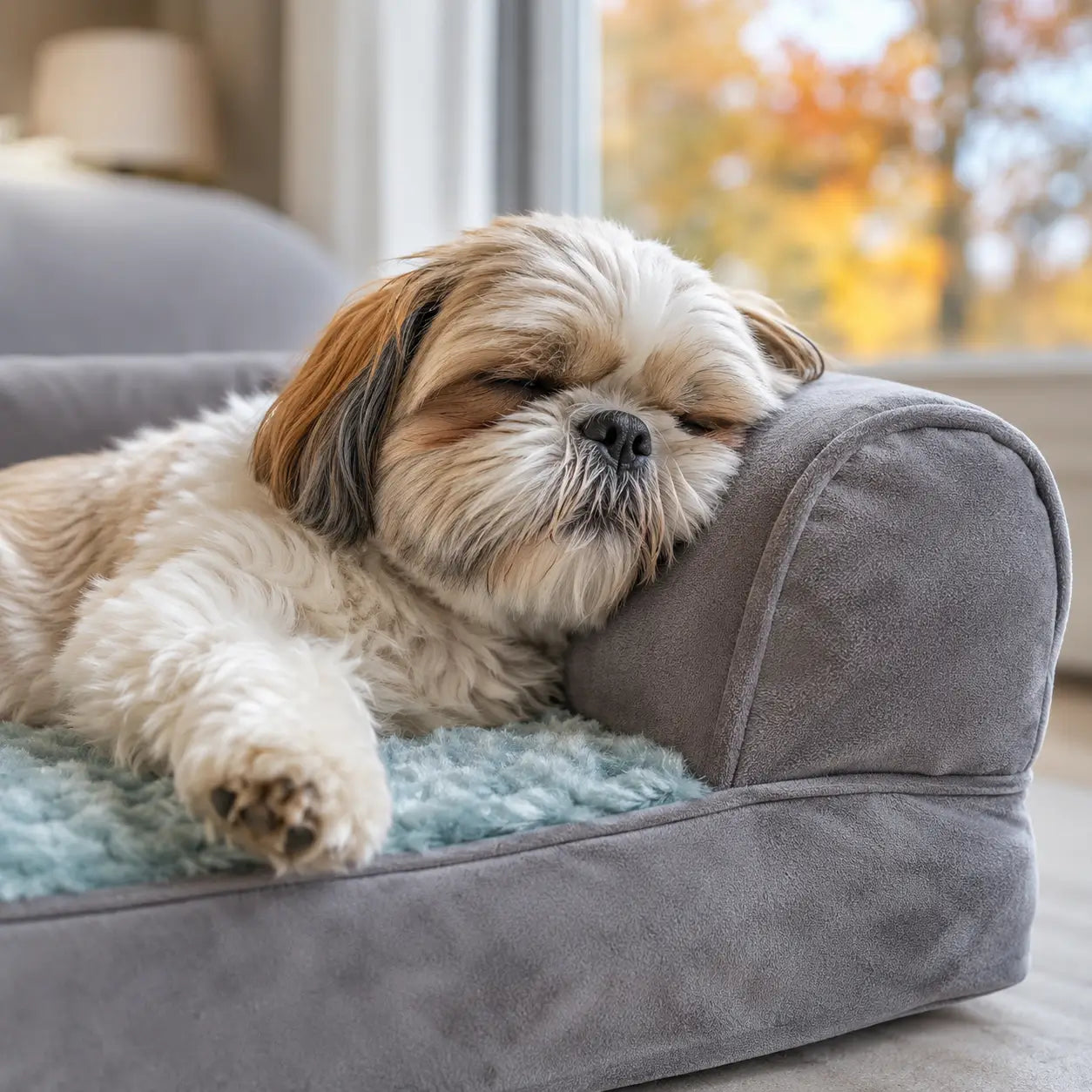 Hundebett mit Memory-Schaum Lifestyle-Bild