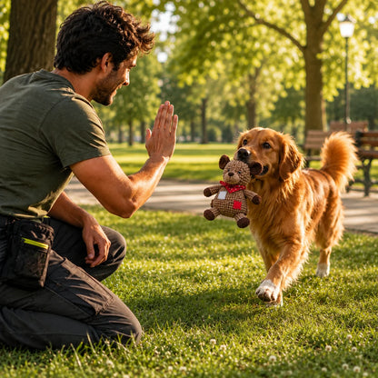 Plüsch Hundespielzeug mit Quietscher | Weiches Kauspielzeug für Hunde