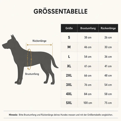Pullover Hund Größentabelle 