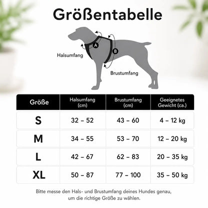 Hundegeschirr Größentabelle 