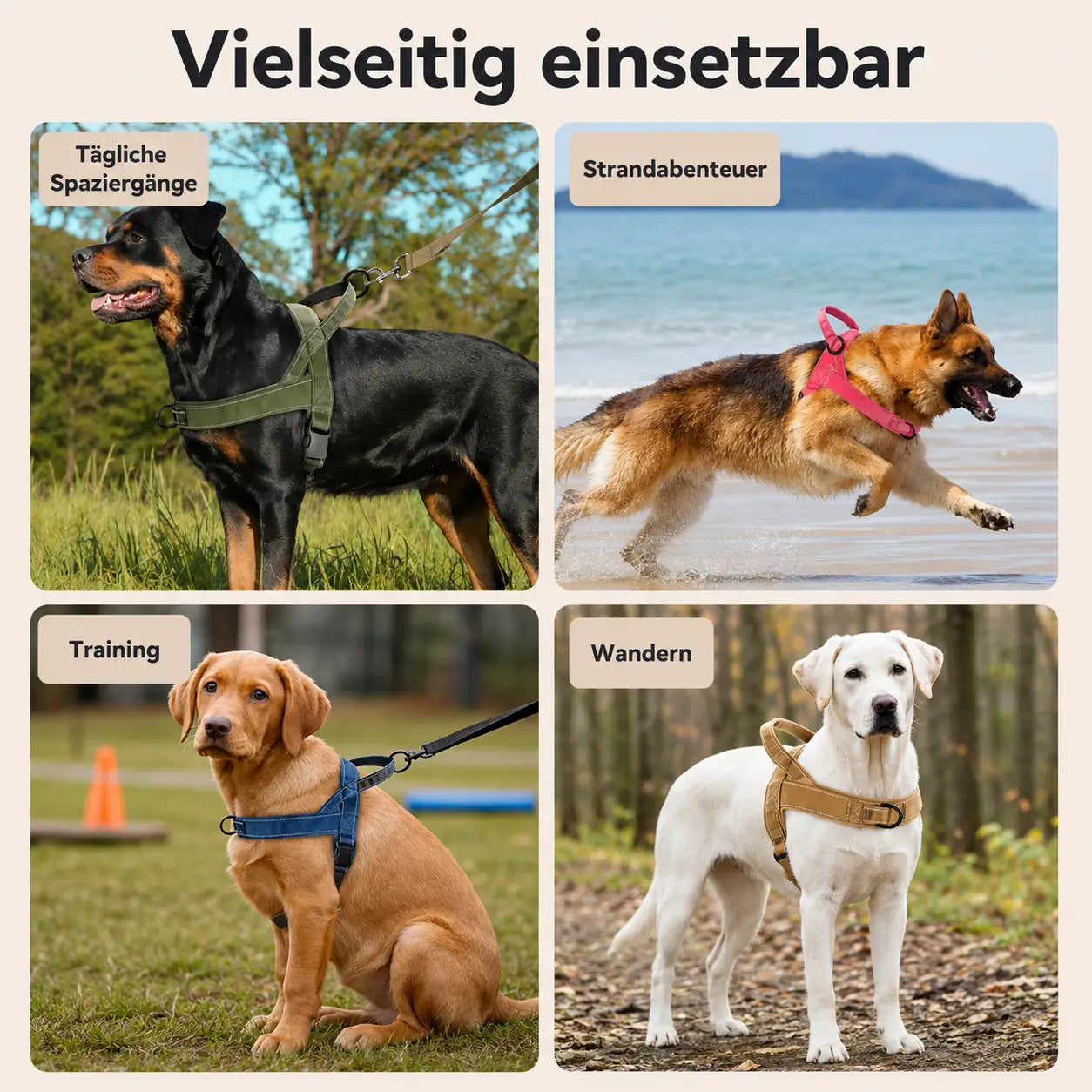 Hundegeschirr Anwendungsszenarien 