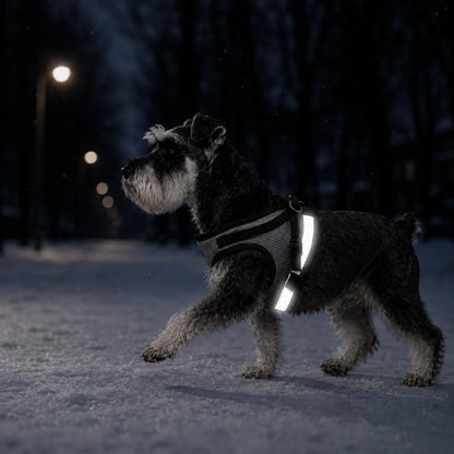 Reflektierendes Hundegeschirr mit Leine Lifestyle-Bild 