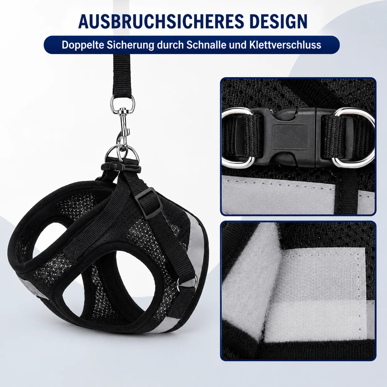 Reflektierendes_Hundegeschirr Materialdetails 