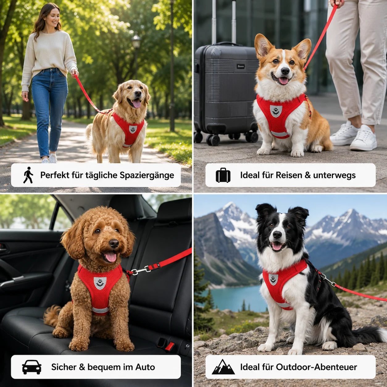Reflektierendes_Hundegeschirr Anwendungsszenarien 