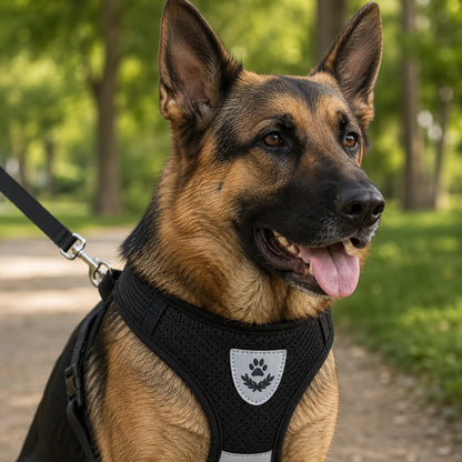 Reflektierendes_Hundegeschirr Detailaufnahme 