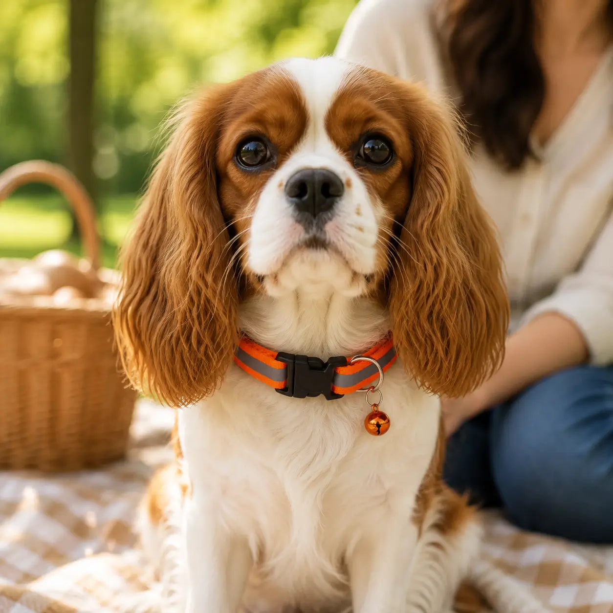 Reflektierendes Hundehalsband mit Glöckchen Lifestyle-Bild