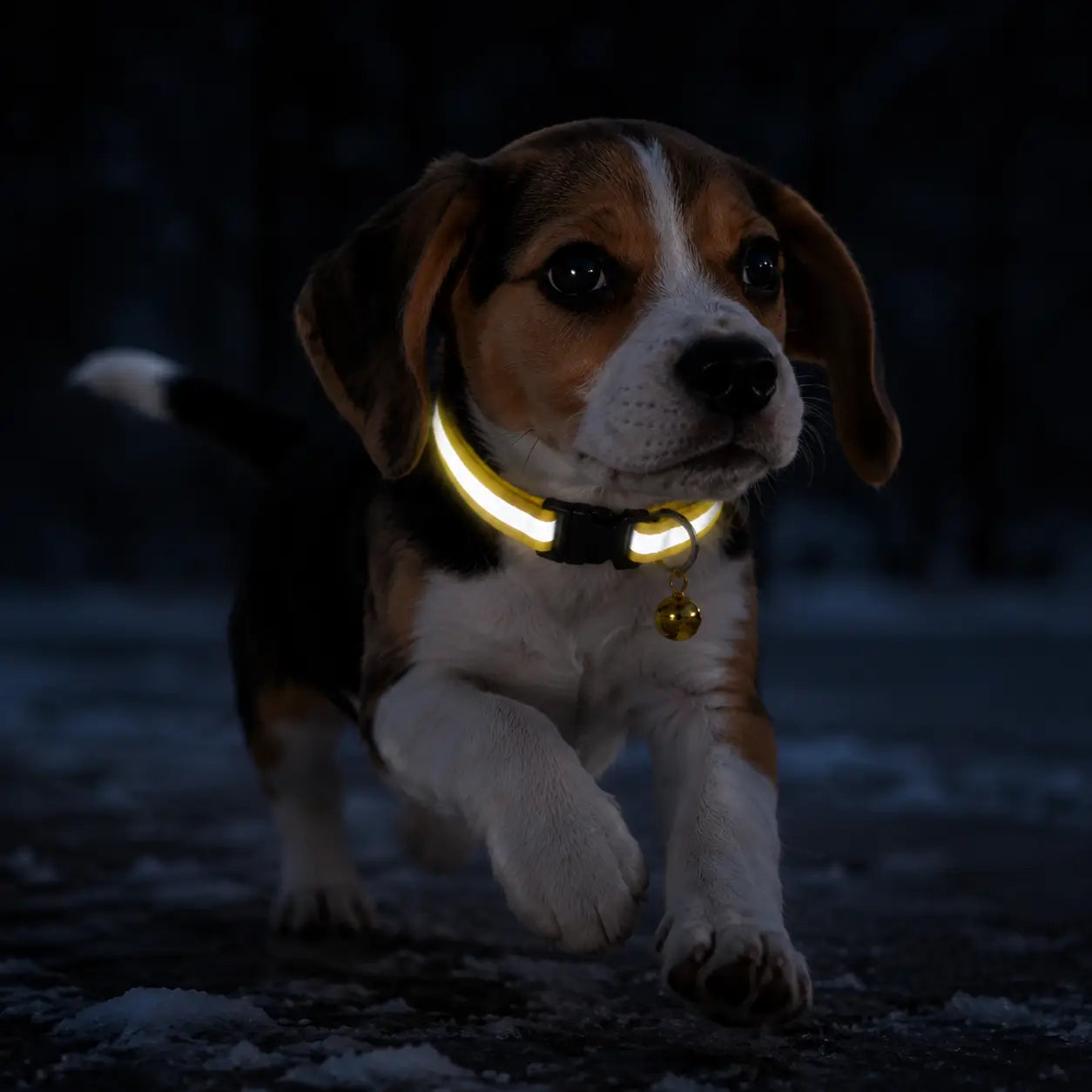 Reflektierendes Hundehalsband mit Glöckchen Lifestyle-Bild