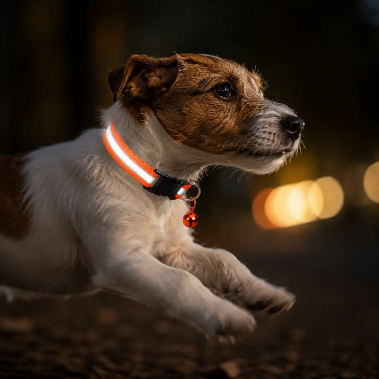 Reflektierendes Hundehalsband mit Glöckchen Lifestyle-Bild