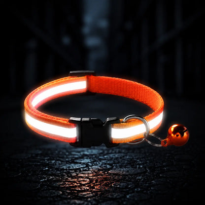 Reflektierendes Hundehalsband mit Glöckchen 