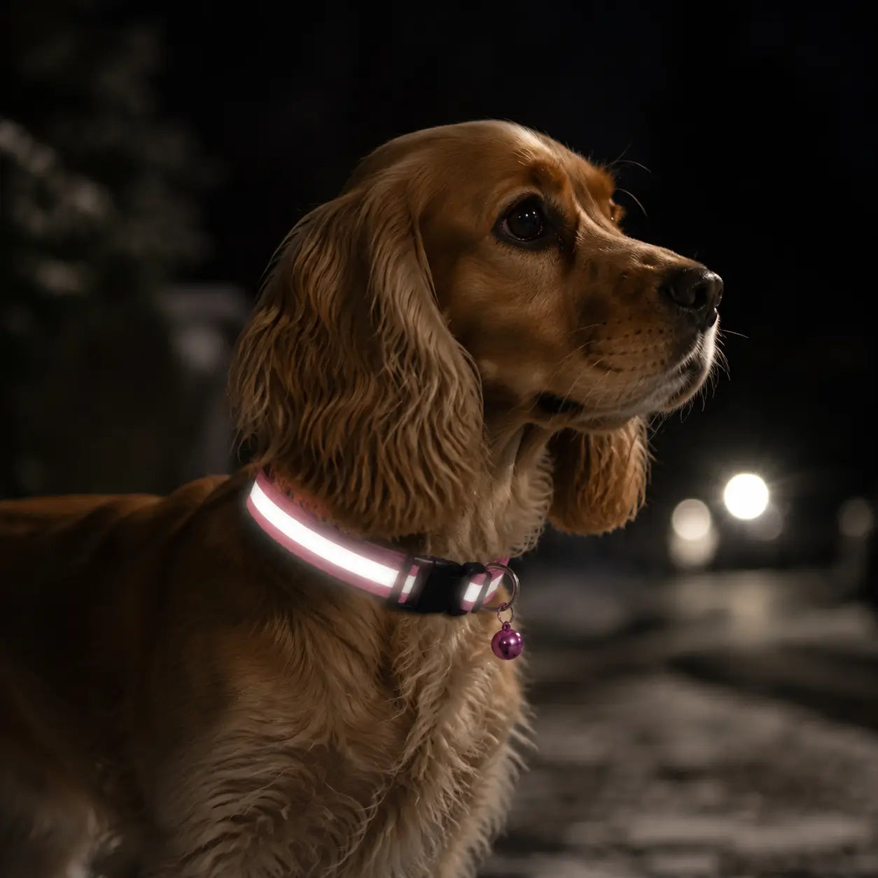 Reflektierendes Hundehalsband mit Glöckchen Lifestyle-Bild