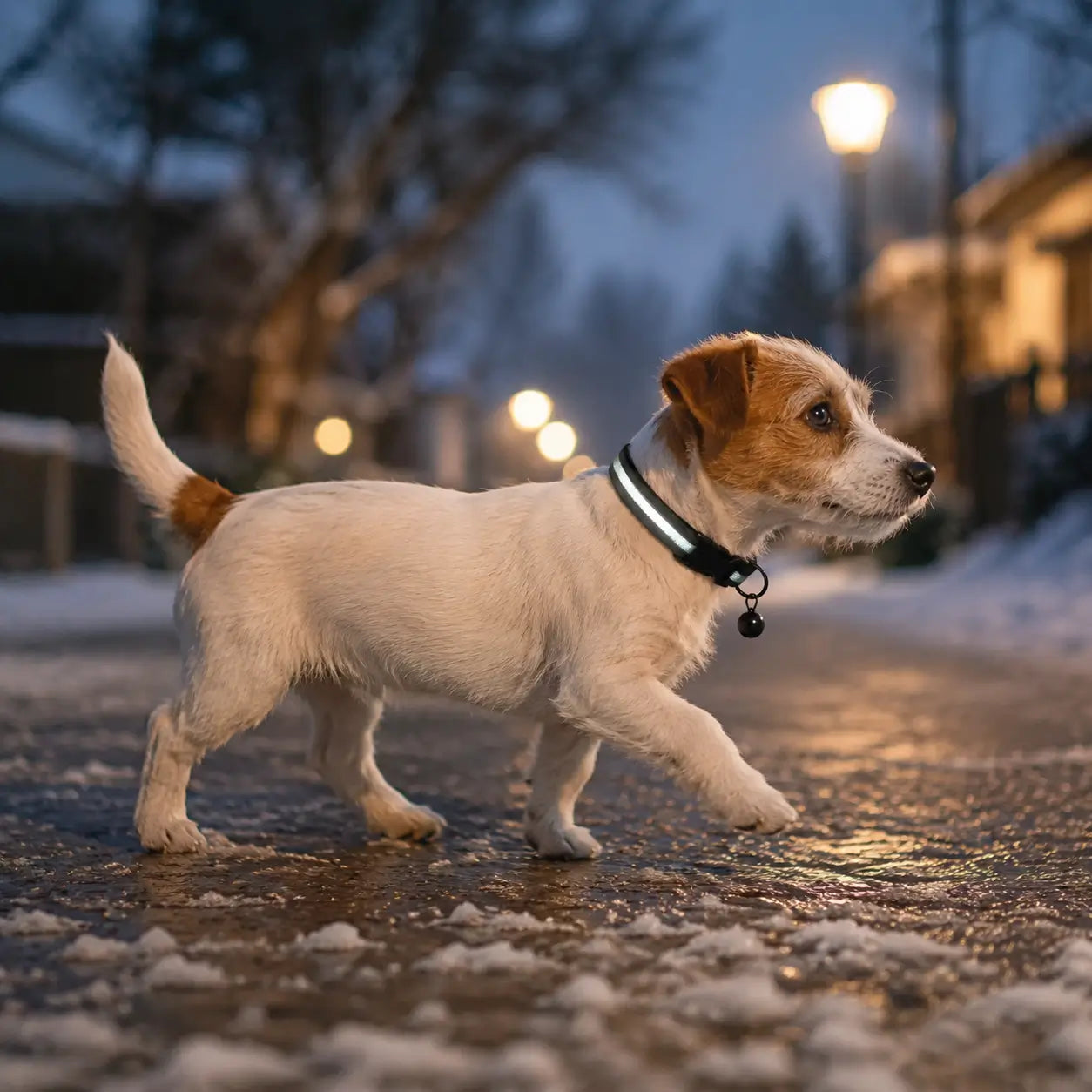 Reflektierendes Hundehalsband mit Glöckchen Lifestyle-Bild