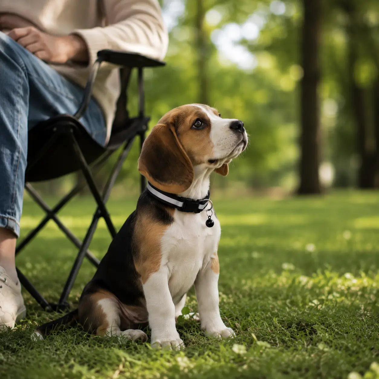 Reflektierendes Hundehalsband mit Glöckchen Lifestyle-Bild