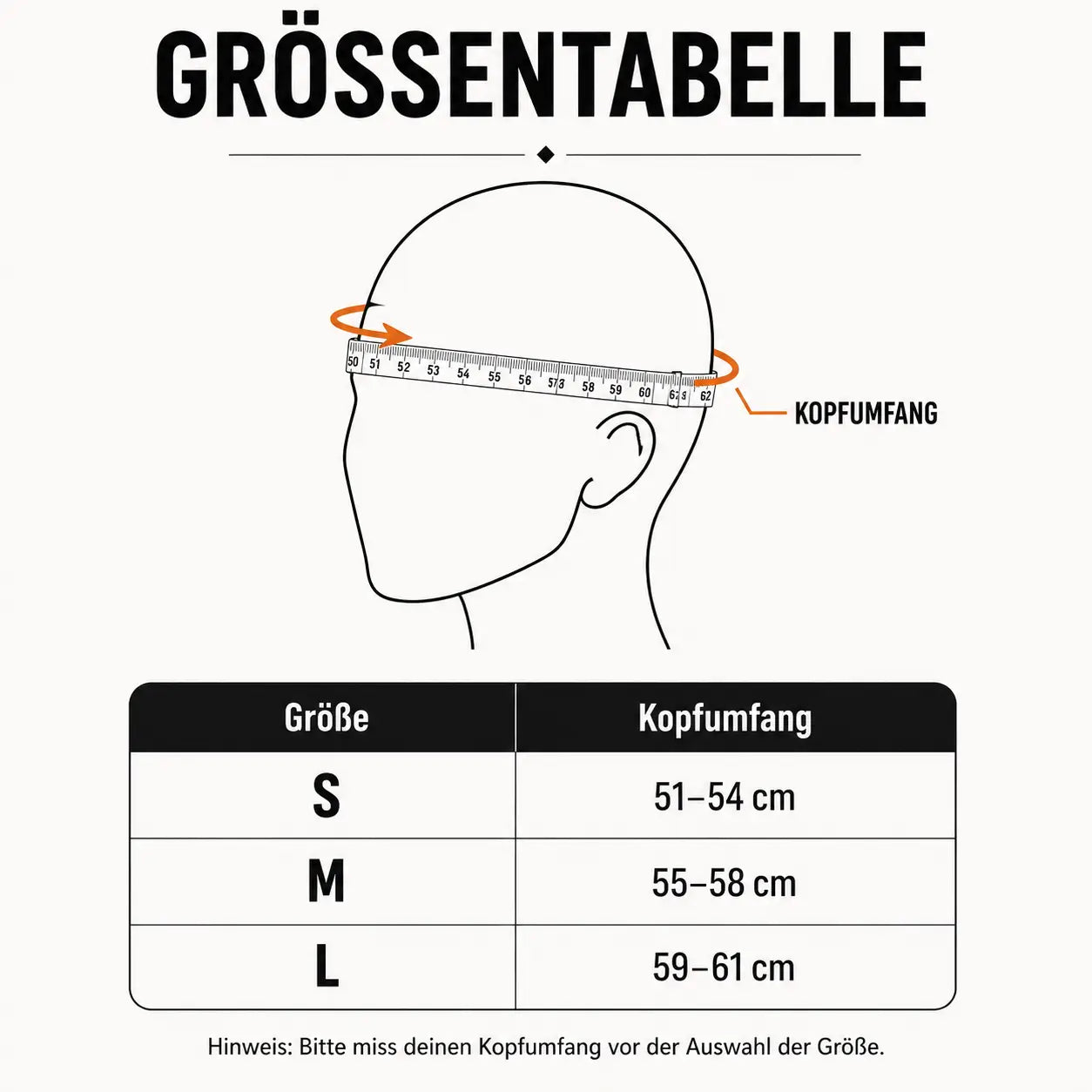 Reithelm Unisex Größentabelle