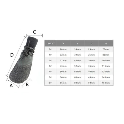 Rutschfeste Hundesocken (4er Set) – Pfotenschutz Indoor & Outdoor
