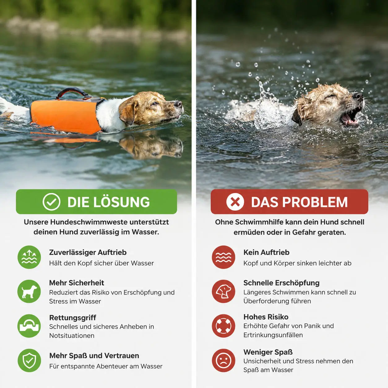 Schwimmweste_Hund Problem & Lösung