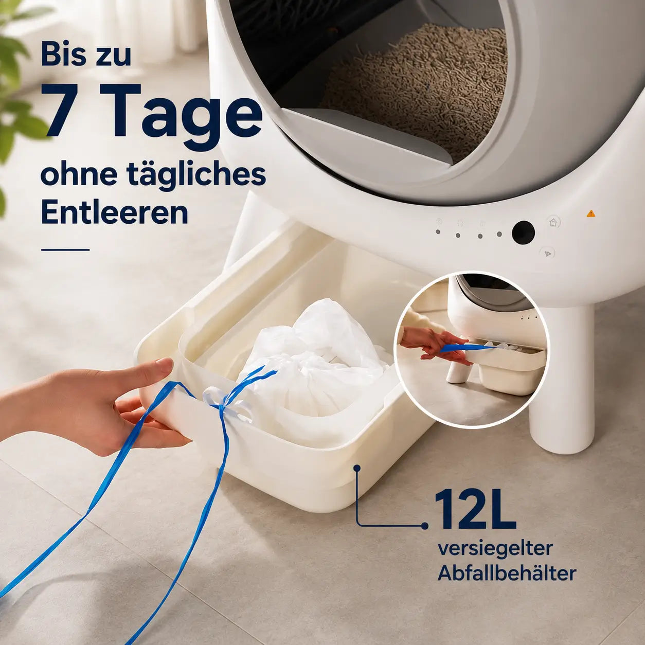 Katzentoilette Kapazität