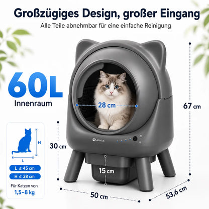 Katzentoilette Größentabelle