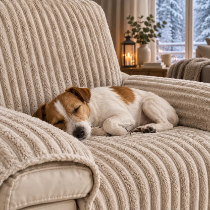 Sofaschutz für Hunde | Plüsch Schondecke rutschfest