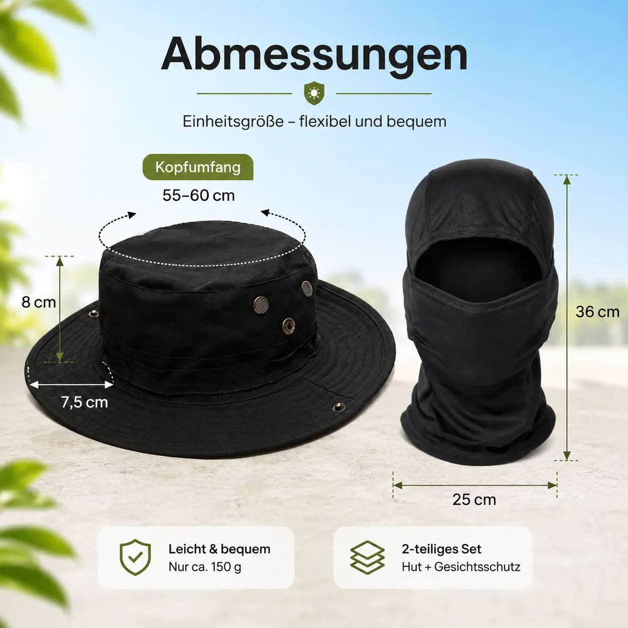 Sonnenhut Größenübersicht 