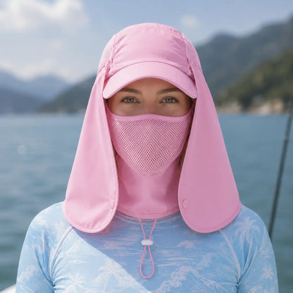 Sonnenschutz_Kappe Rosa