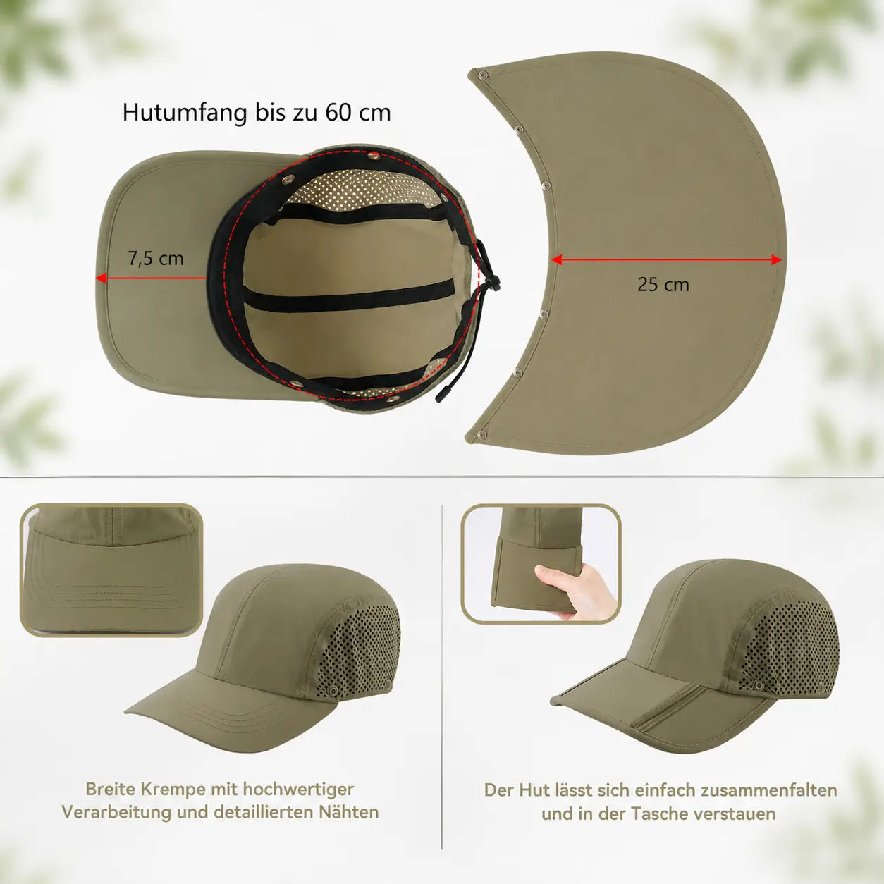 Sonnenschutz Größentabelle 