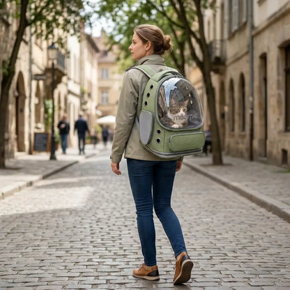 Katzen Rucksack Transporttasche | Atmungsaktiver Katzenrucksack Reise
