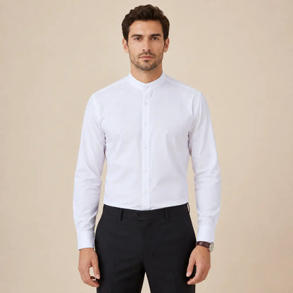 Trachtenhemd Herren Weiß | Slim Fit Hemd für Oktoberfest & Wiesn