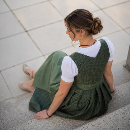 Trachtenkleid Damen Grün | Klassisches Dirndl für Oktoberfest
