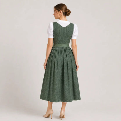 Trachtenkleid Damen Grün | Klassisches Dirndl für Oktoberfest