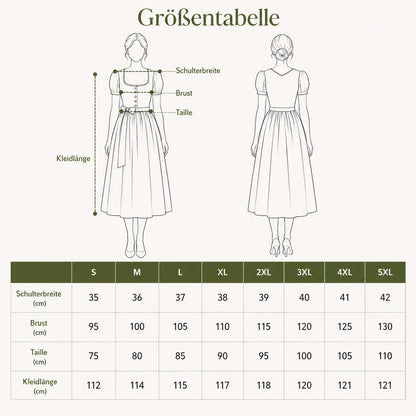 Trachtenkleid Damen Grün | Klassisches Dirndl für Oktoberfest