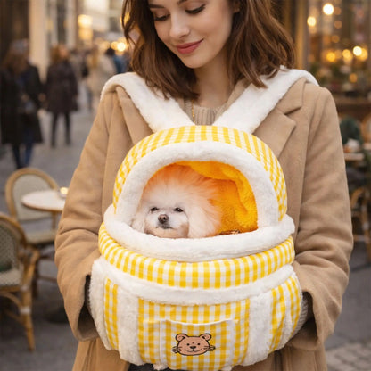 Sac de transport en peluche pour chien | Sac chaud & sécurisé pour petits chiens