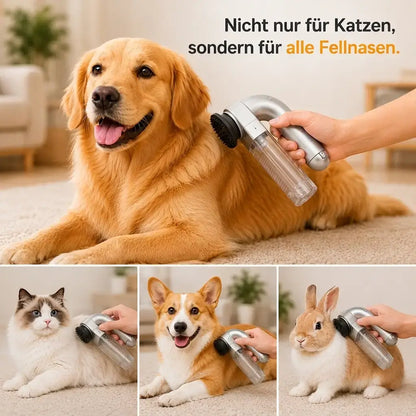 Katzenbürste mit Saugfunktion | Sanfte Fellpflege & Sauberkeit