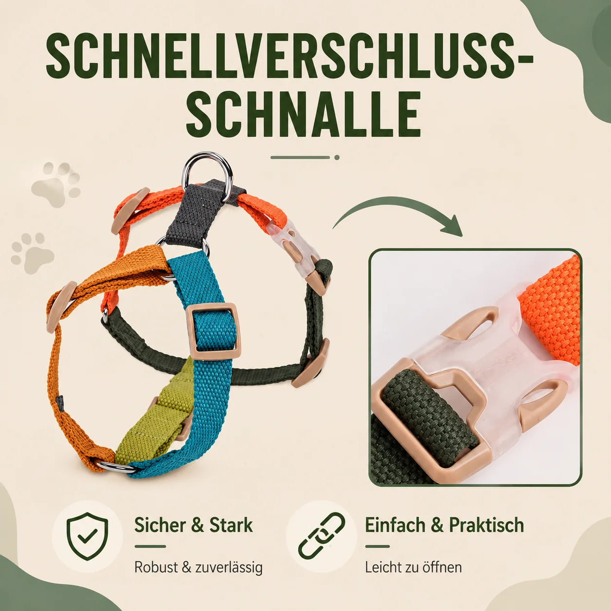 Verstellbares_H-Hundegeschirr Produktmerkmale 