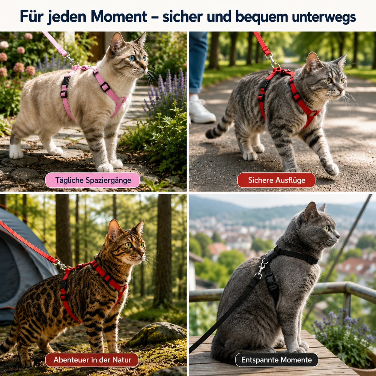 Verstellbares_Katzengeschirr Anwendungsszenarien 
