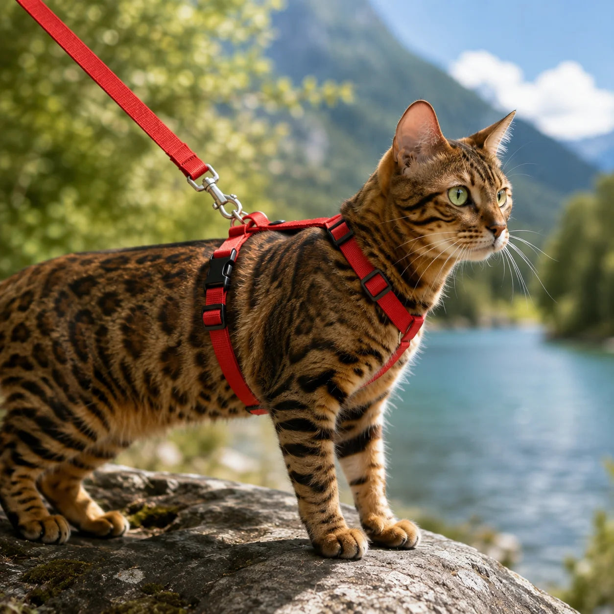 Verstellbares_Katzengeschirr variantbild rot