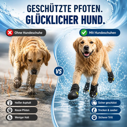 Wasserdichte Hundeschuhe | Rutschfest für Sommer & Winter