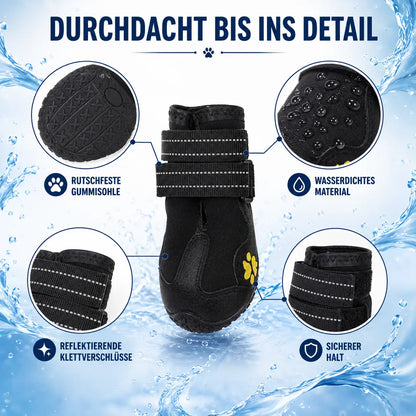 Wasserdichte Hundeschuhe | Rutschfest für Sommer & Winter