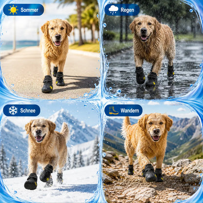 Wasserdichte Hundeschuhe | Rutschfest für Sommer & Winter