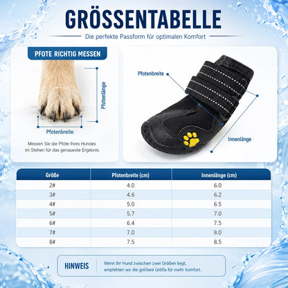 Wasserdichte Hundeschuhe | Rutschfest für Sommer & Winter
