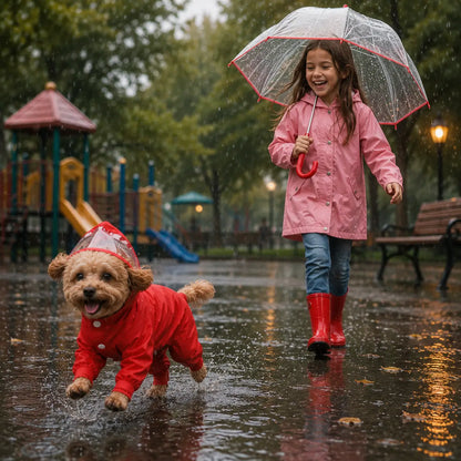 Hunde Regenmantel  Variantenbild Rot