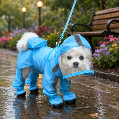 Hunde Regenmantel Variantenbild Blau